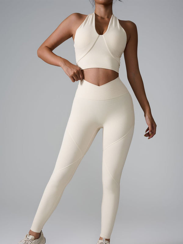 Halter V-Neck Sports Bras – Sexy Backless Support