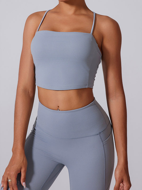 Cloud-Soft Twist Back Sports Bra – Comfy & Supportive