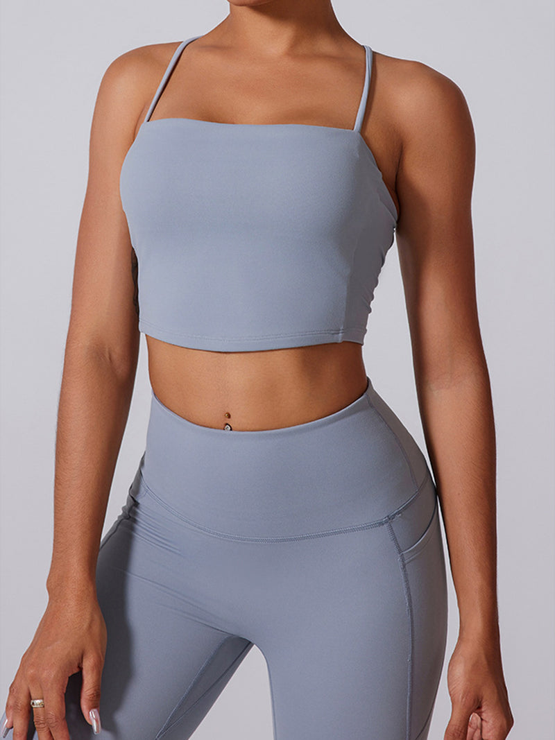 Cloud-Soft Twist Back Sports Bra – Comfy & Supportive