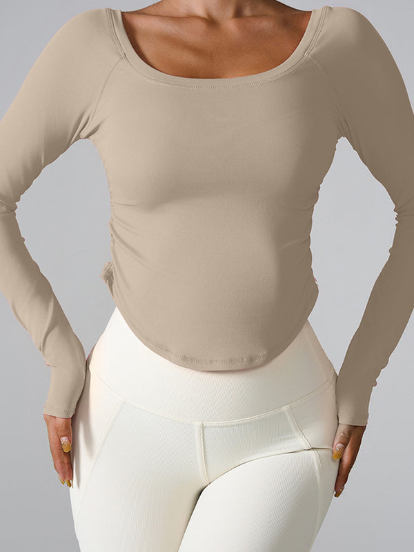 Elegant Fit Yoga Tops – Shaping & Waist-Defining
