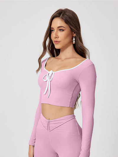 French Sweet Sports Tops – Soft & Versatile